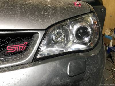 Оптика Subaru Impreza WRX STI после чистки и герметизации