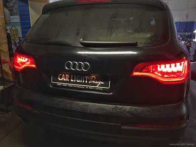 Установка светодиодной оптики Задняя светодиодная фара стоп Audi Q7