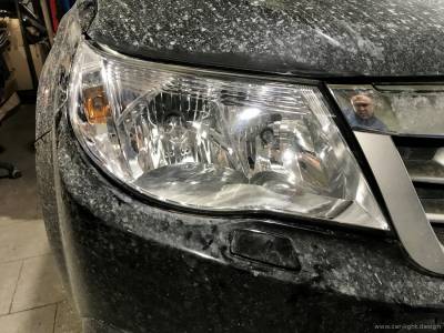 Фара Subaru Forester после устранения причин запотевани