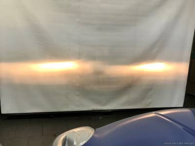 Проекция света фар Nissan Note после полировки стекол