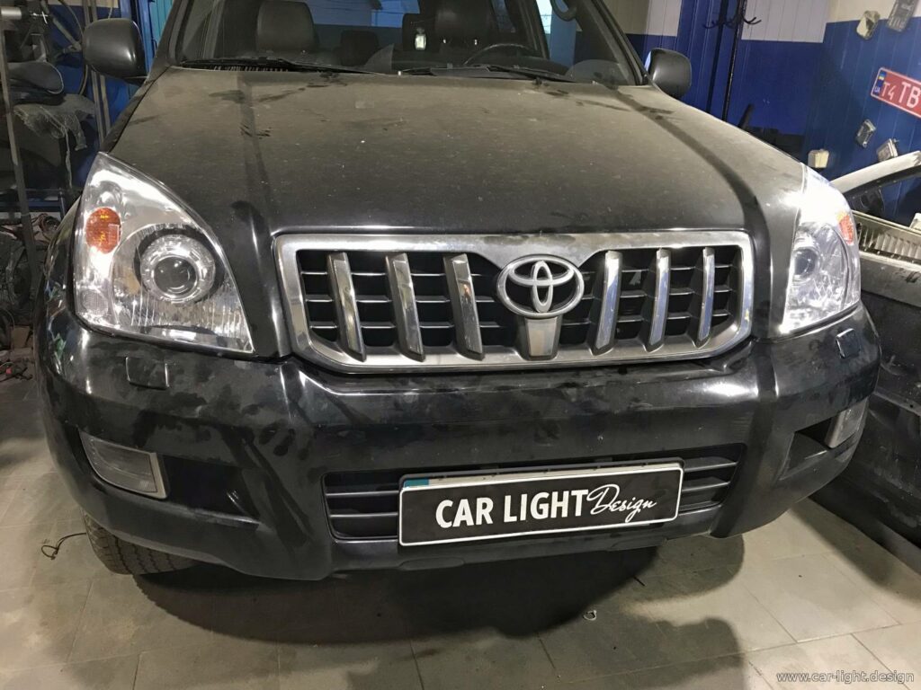 Встановлення бі-лінз у фари Toyota Prado 120